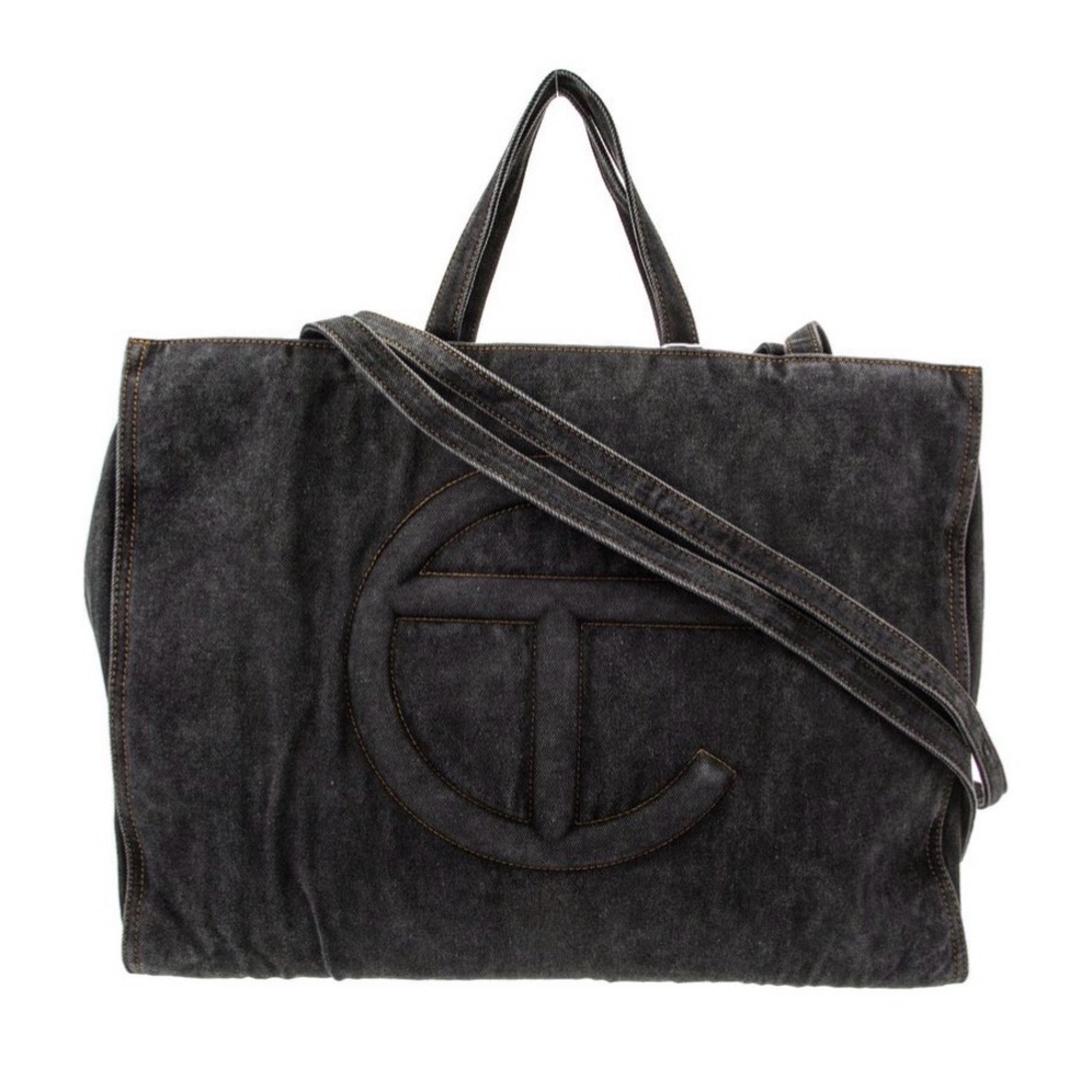 Telfar Denim Black Women's Tote - Picture 2 of 5